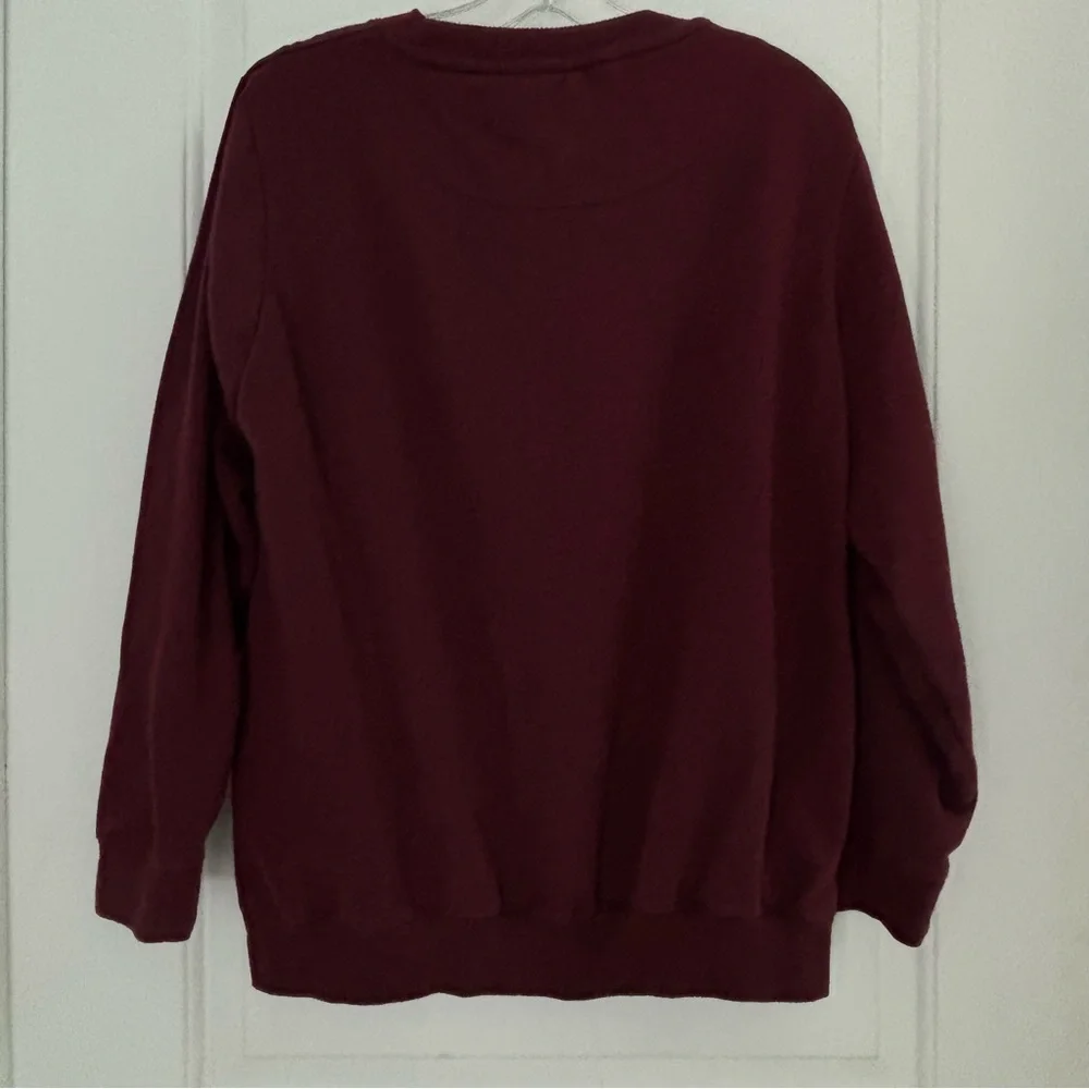 Def Leppard Burgundy Crew Neck Sweatshirt